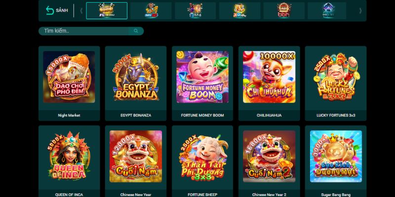 Hàng trăm mini slots tại sảnh game 8DAY